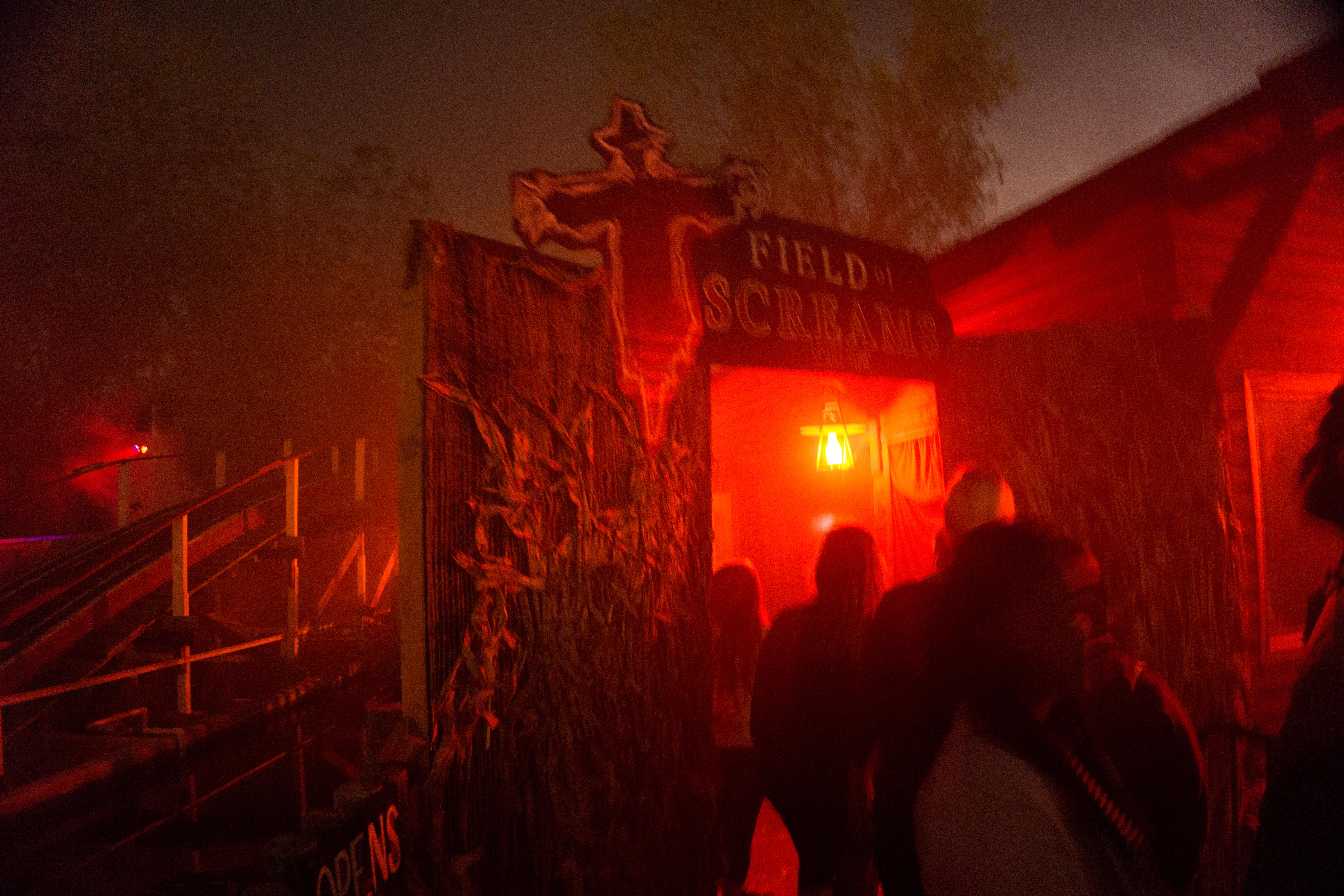 The entrance to Field of Screams